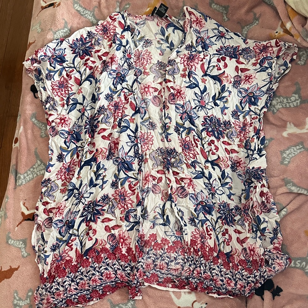 Floral Print Women's Kimono Cardigan